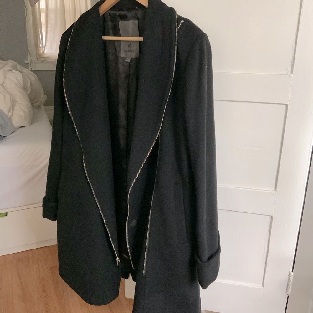 VERA WANG WOOL ZIPER COAT XL - Picture 2 of 8